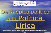 De La épica Política A La Política Lírica