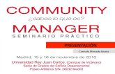 Presentación Community Manager