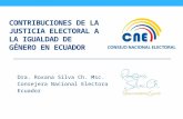 Contribuciones de la justicia electoral a la igualdad de género en Ecuador