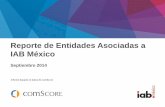 Reporte de Entidades asociadas a IAB México, septiembre 2014 - comScore