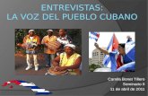 Entrevistas sobre cuba y su gente en hispanoamérica