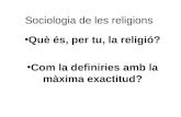 Sociologia De Les Religions