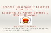 Conferencia de Pablo Martínez Bernal "Finanzas Personales y Libertad Financiera: Lecciones de Warren Buffett y Robert Kiyosaki"