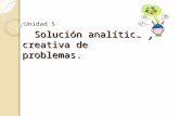 5.1 Solución analítica y creativa