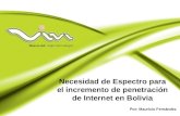 Necesidad de Espectro para el incremento de penetración de Internet en Bolivia