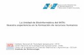 La Unidad de Bioinformática del INTA