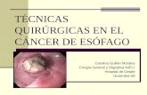 Técnicas quirúrgicas en el cáncer de esófago