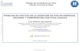 Principales efectos en adopción IFRS en empresas chilenas y comparación con PCGA locales