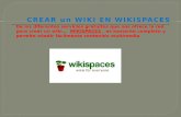 Crear un wiki en wikispaces