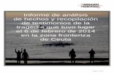 Informe d-´anàlisi de fets i recopilació de testimonis de la tragèdia que es va produir el 6 de Febrer de 2014 a Ceuta
