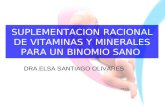 Suplementación racional de vitaminas y minerales para un binomio sano