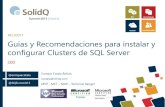 Guias y recomendaciones para instalar y configurar clusters de sql server