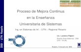 Aplicación del Proceso de Mejora Continua en la Enseñanza Universitaria de Sistemas