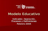 Indicador modelo educativo