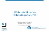 La web mòbil de les Biblioteques UPC