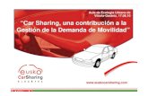 Gestión de la Demanda de Movilidad Y Car Sharing