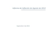 Informe de inflación de agosto de 2012 SERFINCO