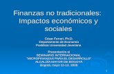 Finanzas no tradicionales. impactos economicos y sociales