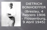 Exposición  de dietrich bonhoeffer por cristian camilo cárdenas aguirre. i teología