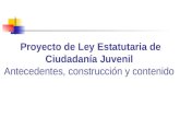 PROYECTO DE LEY ESTATUTARIA DE CIUDADANIA JUVENIL