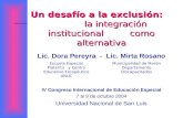 La integración institucional como alternativa