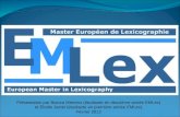 European Master in Lexicography