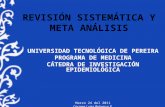 Revisiones sistemáticas y meta análisis