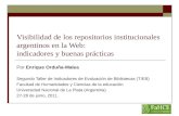 Visibilidad de los repositorios institucionales argentinos en la Web: indicadores y buenas prácticas