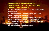 Tema 8. Problemas ambientales derivados de la actividad humana en España.