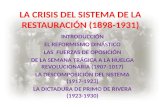 La crisis del sistema de la restauración