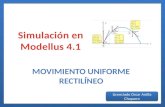 Simulación MUR Modellus 4.01