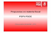 Propuestas en materia fiscal, PSPV-PSOE [PGVA-2014]