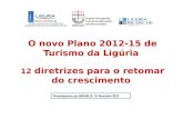 O novo Plano 2012-15 de Turismo da Ligúria