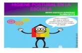 Trabajo de higiene postural de Marta Cascales Hernández, alumna de 3º D.