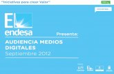 Audiencia medios digitales -  Septiembre 2012