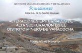 ALTERACIONES EPITERMALES DE ALTA SULFURACIÓN EN EL DISTRITO DE YANACOCHA.