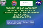 Variables  Meteorológicas en el  Desierto de la Joya - Perú.