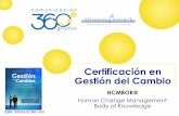 Información detallada certificación internacional en Gestión del Cambio HCMBOK y HCMP