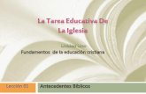 LA TAREA EDUCATIVA DE LA IGLESIA-Lección 01 {GLOBAL UNIVERSITY}