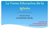 LA TAREA EDUCATIVA DE LA IGLESIA - Lección 10  {GLOBAL UNIVERSITY}