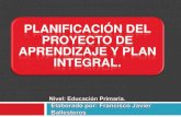 Orientaciones de planificación de Proyecto de Aprendizaje y Plan Integral