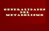 Generalidades del metabolismo