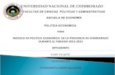 Modelo de politica economica de la Provincia de Chimborazo
