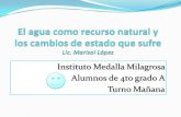 Marisol López / El agua como recurso natural y los cambios de estado que sufre
