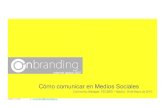C³mo comunicar en medios sociales - Selva M. Orej³n, AERCO (edici³n Madrid)