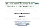 Sintesis informativa 13 11 2012