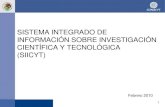 SISTEMA INTEGRADO DE INFORMACIÓN SOBRE INVESTIGACIÓN CIENTÍFICA Y TECNOLÓGICA (SIICYT)