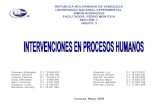Intervenciones en procesos humanos