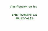 LA CLASIFICACIÓN DE LOS INSTRUMENTOS MUSICALES
