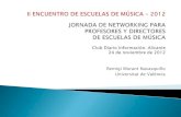 Ponencia Curso Networking Profesorado de Escuelas de Música de la FSMCV